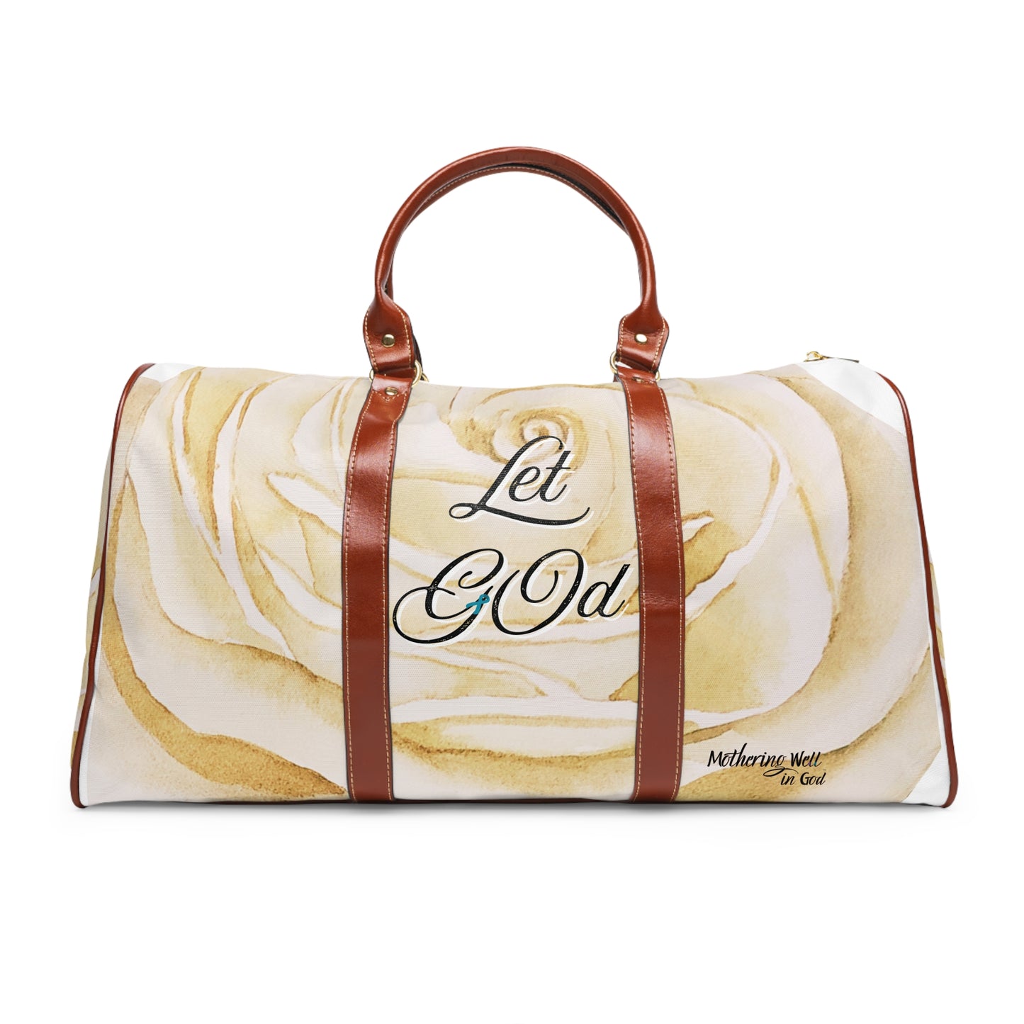 Let Go, Let God Waterproof Travel Bag, 20" x 12"