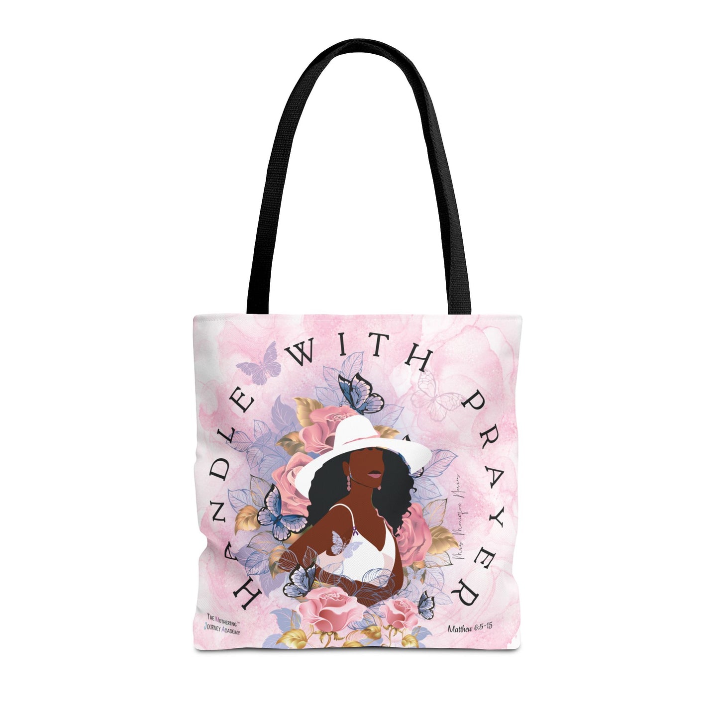 Handle with The Lord's Prayer (Queen) 2-sided Tote Bag