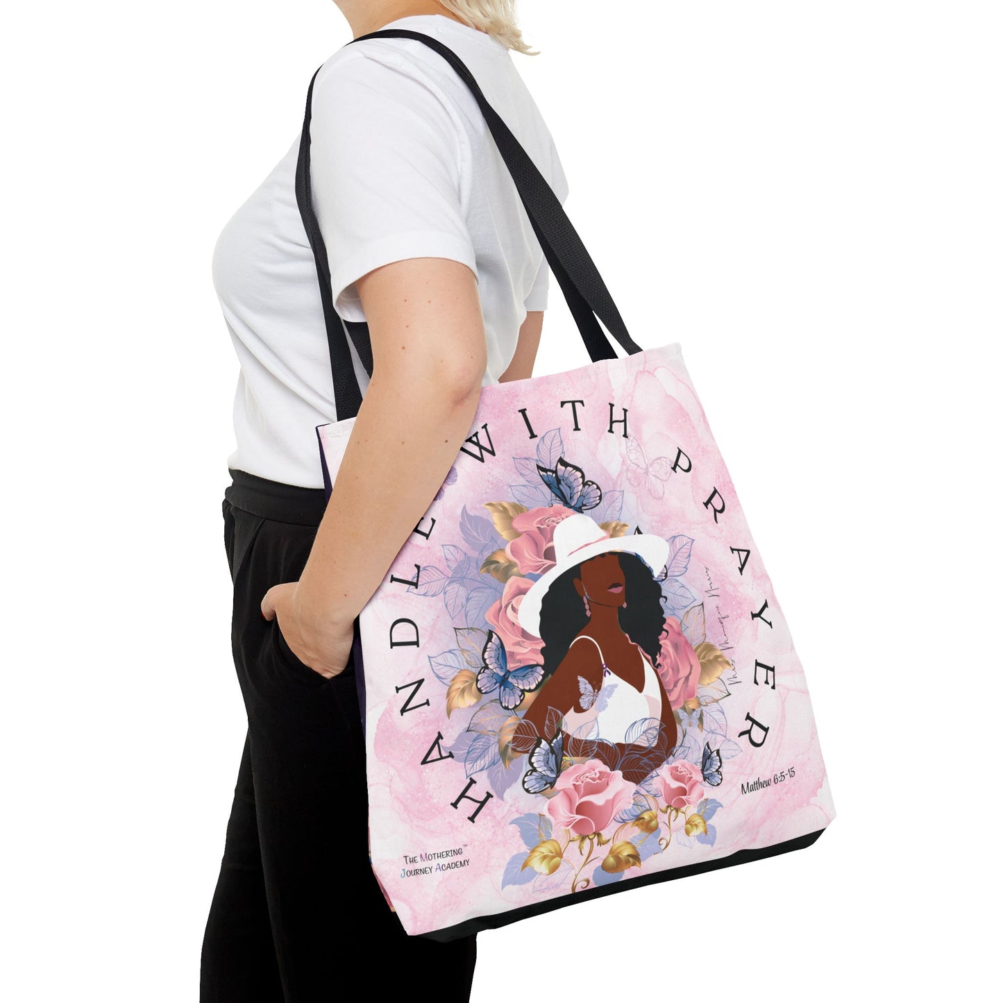 Handle with The Lord's Prayer (Queen) 2-sided Tote Bag