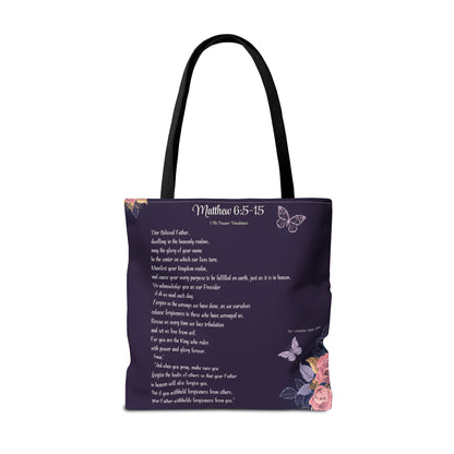 Handle with The Lord's Prayer (Queen) 2-sided Tote Bag