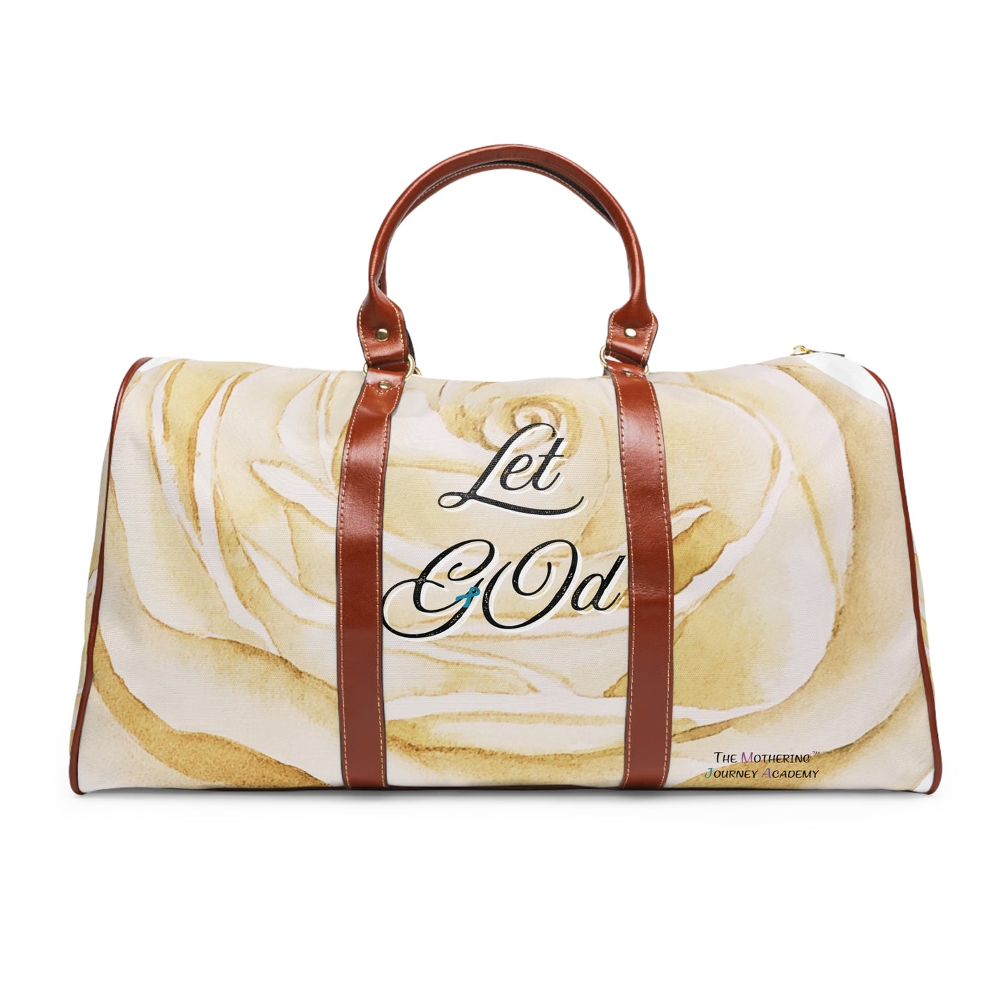 Let Go, Let God Waterproof Travel Bag, 20" x 12"