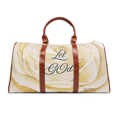 Let Go, Let God Waterproof Travel Bag, 20" x 12"