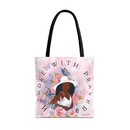 Handle with The Lord's Prayer (Queen) 2-sided Tote Bag